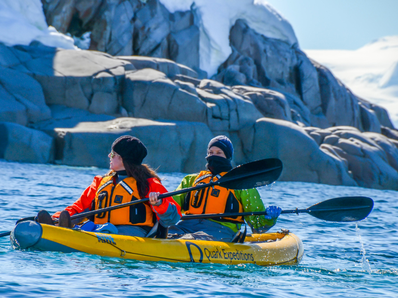 Kayaking in the ocean